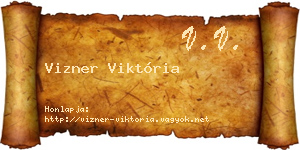 Vizner Viktória névjegykártya